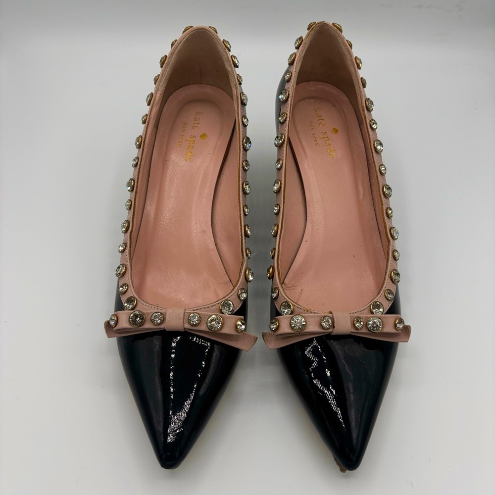 KATE SPADE Bow Kitten Heels, Sz 8 1/2